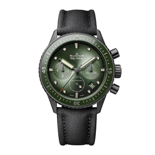 Blancpain Ceramic Sunburst Green Fifty Fathoms Bathyscaphe Chronographe Flyback