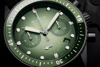 Blancpain Ceramic Sunburst Green Fifty Fathoms Bathyscaphe Chronographe Flyback