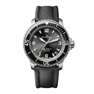 Blancpain Titanium Fifty Fathoms Automatique with a Canvas Strap