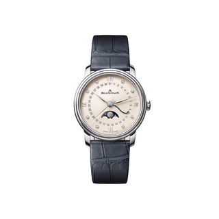 Blancpain Steel Villeret Quantième Phases de Lune in Opaline