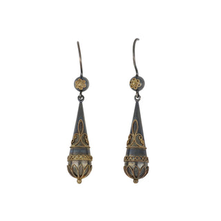 Vintage Castellani Sterling Silver Torpedo Earrings