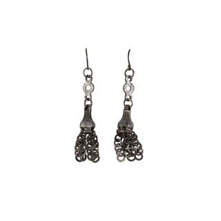 Georgian Sliced Steel Drop Earrings