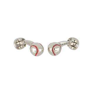 Deakin & Francis Sterling Silver Baseball Cufflinks