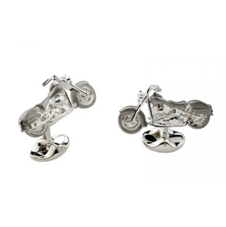 Deakin & Francis Sterling Silver Motorbike Cufflinks