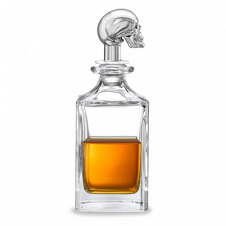 Deakin & Francis Polished Skull Head Crystal Decanter