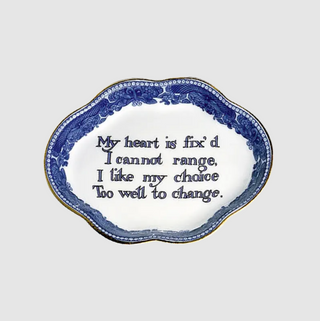 Mottahedeh "I Like My Choice" Porcelain Dish
