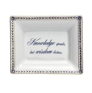 Mottahedeh Knowledge & Wisdom Porcelain Dish