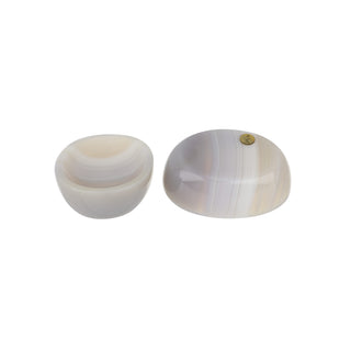 Trianon Carved Agate Salt Cellars
