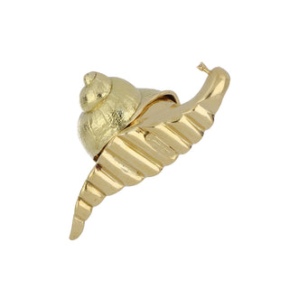 Mid-Century David Webb 18K Gold Snail Pill Box with Diamonds