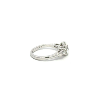 2010s GIA 1.50 Carat Round Brilliant-Cut Diamond Three Stone Engagement Ring