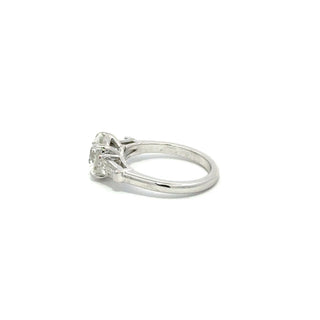 2010s GIA 1.50 Carat Round Brilliant-Cut Diamond Three Stone Engagement Ring