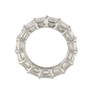Estate Platinum Asscher Cut Diamond Eternity Band