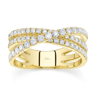 Shy Creation 14K Gold Diamond Bridge Band