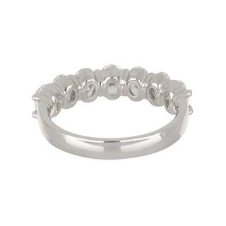 Tenenbaum Platinum Oval Cut Diamond Seven Stone Band