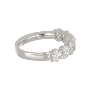 Tenenbaum Platinum Oval Cut Diamond Seven Stone Band