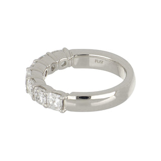 Tenenbaum Platinum Cushion Cut Diamond Seven Stone Band