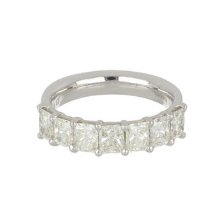 Tenenbaum Platinum Radiant Cut Diamond Serven Stone Band
