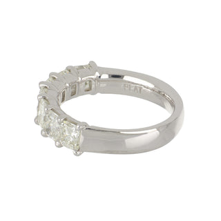 Tenenbaum Platinum Radiant Cut Diamond Serven Stone Band
