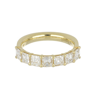 Tenenbaum 18K Gold Asscher Cut Diamond Seven Stone Band