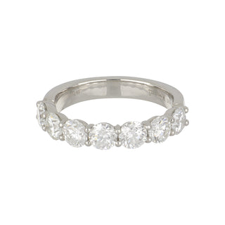 Tenenbaum Platinum Seven Stone Round Diamond Band