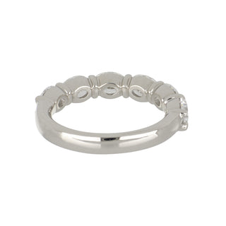 Tenenbaum Platinum Oval Cut Diamond Half Band