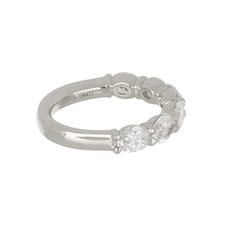 Tenenbaum Platinum Oval Cut Diamond Half Band