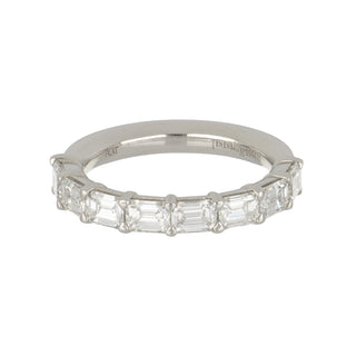 Tenenbaum Platinum Emerald Cut Diamond Half Band