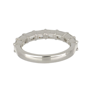 Tenenbaum Platinum Emerald Cut Diamond Half Band