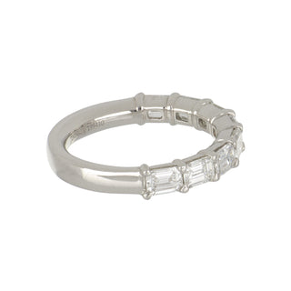 Tenenbaum Platinum Emerald Cut Diamond Half Band