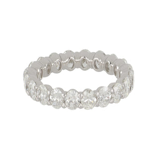 Tenenbaum Platinum Ova- Cut Diamond Eternity Band