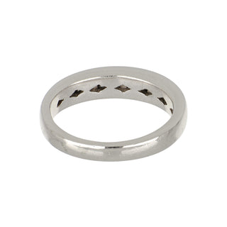 Estate Platinum Princess & Baguette Cut Diamond Half Band