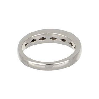 Estate Platinum Princess & Baguette Cut Diamond Half Band