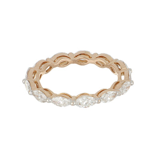 Estate 18K Rose Gold Marquise Diamond East-West Eternity Band