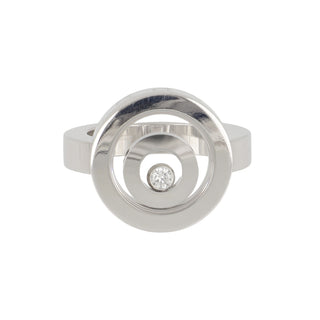 Estate Chopard 18K White Gold Happy Spirit Diamond Ring