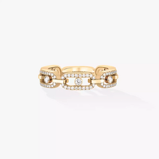 Messika 18K Gold Move Link Multi Pavé Diamond Ring
