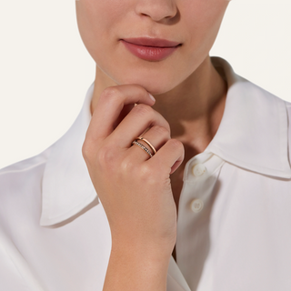 Pomellato 18K Rose Gold Brown Diamond Together Ring