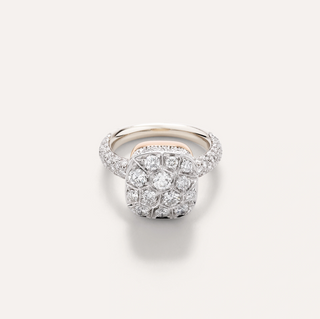 Pomellato Two-Tone 18K Gold Diamond Nudo Maxi Ring