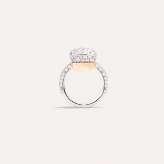 Pomellato Two-Tone 18K Gold Diamond Nudo Maxi Ring
