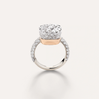 Pomellato Two-Tone 18K Gold Diamond Nudo Maxi Ring