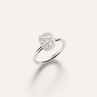 Pomellato Two-Tone 18K Gold Diamonds Cluster Ring
