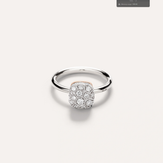 Pomellato Two-Tone 18K Gold Diamonds Cluster Ring