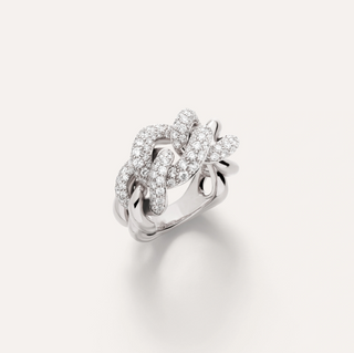 Pomellato 18K White Gold Diamond Catene Ring