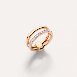 Pomellato 18K Rose Gold Diamond Together Ring