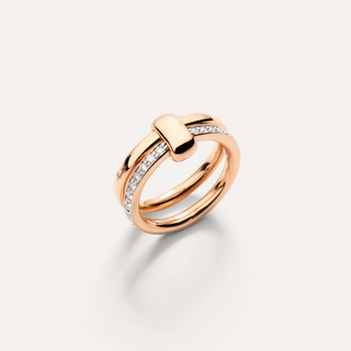 Pomellato 18K Rose Gold Diamond Together Ring