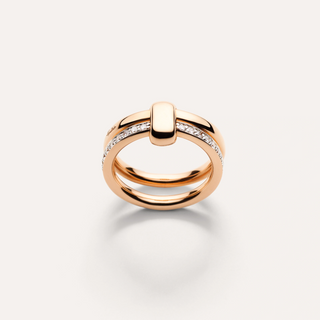 Pomellato 18K Rose Gold Diamond Together Ring