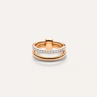 Pomellato 18K Rose Gold Diamond Together Ring