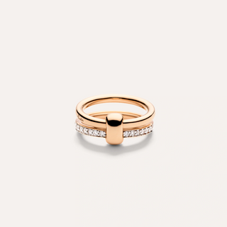 Pomellato 18K Rose Gold Diamond Together Ring