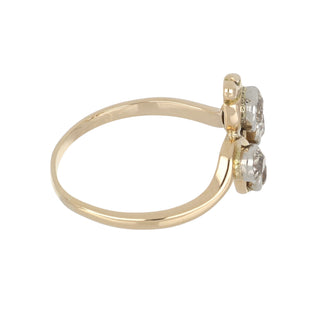 Art Nouveau Diamond Stylized Floral Ring