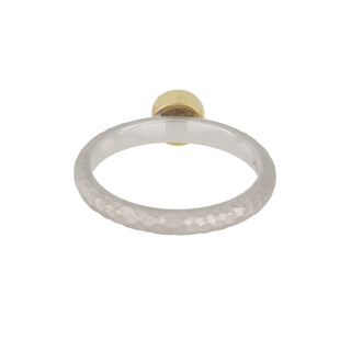 Two-Tone Diamond Solitaire Ring