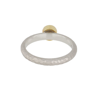 Two-Tone Diamond Solitaire Ring